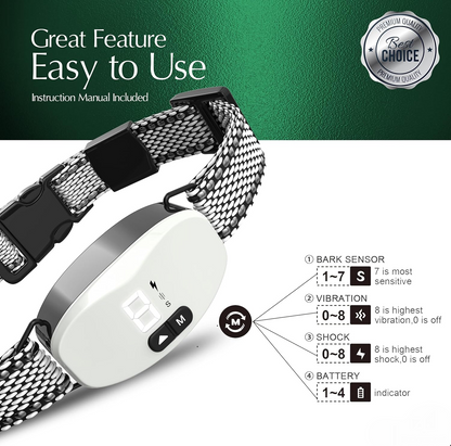 Smart Rechargeable Bark Collar