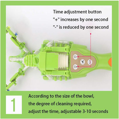 Intelligent mini dishwasher brush