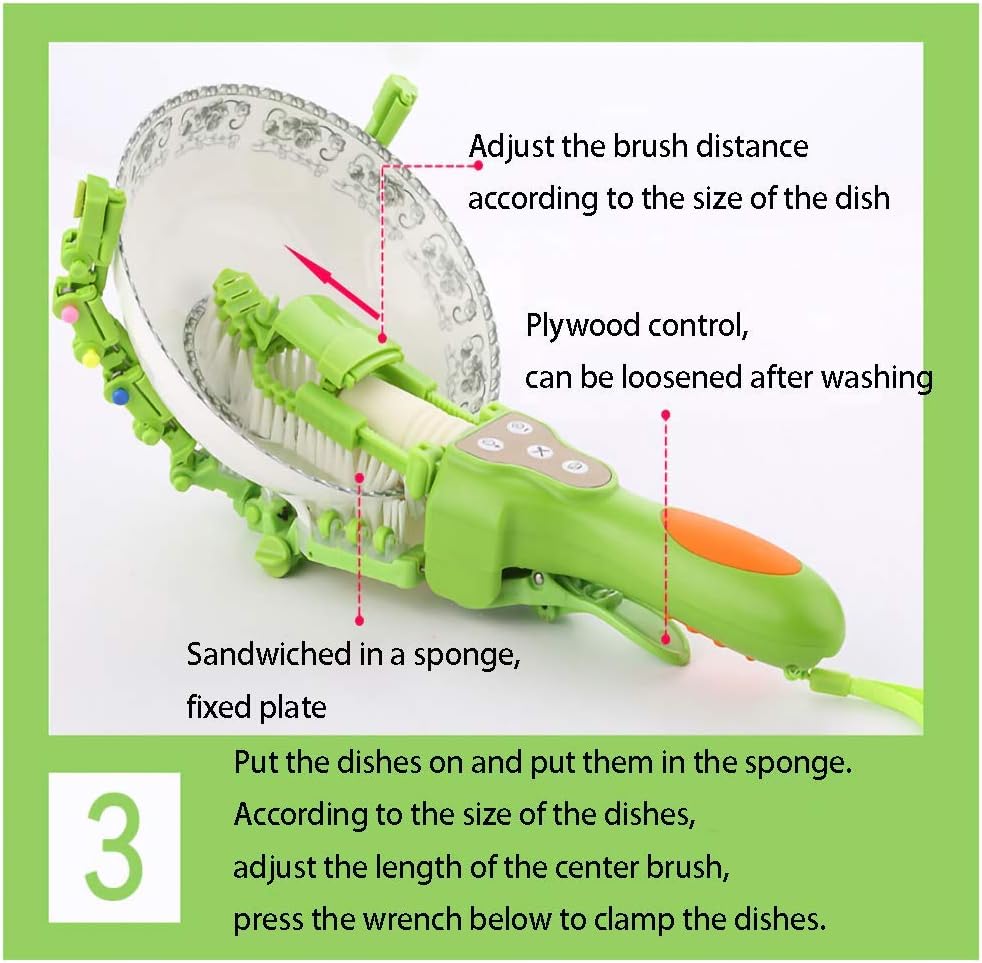 Intelligent mini dishwasher brush