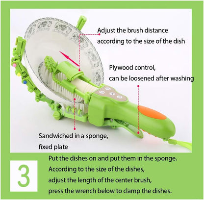 Intelligent mini dishwasher brush