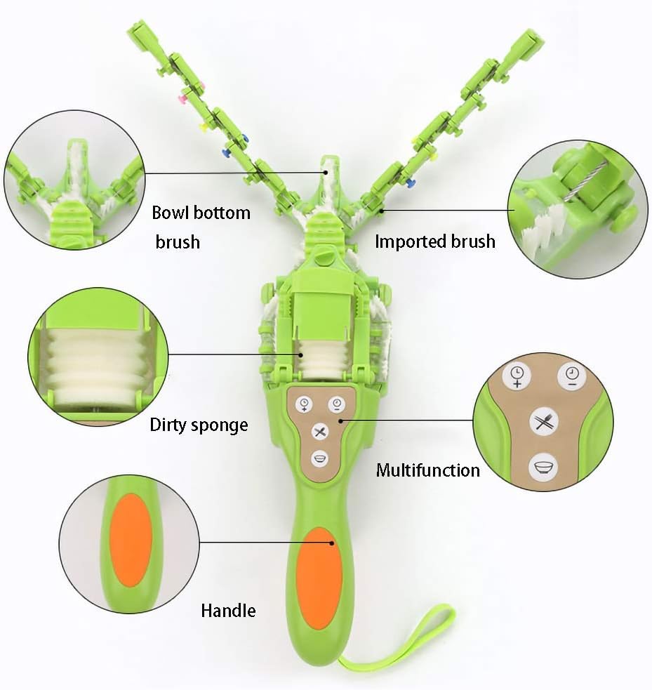 Intelligent mini dishwasher brush